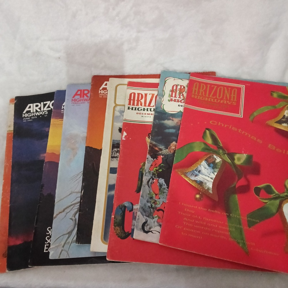 Vintage Arizona Highways Magazine Lot of 9 (1960s-1970s) Southwest Art Christmas